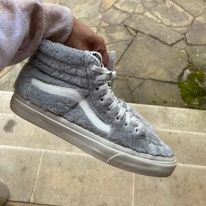 VANS SK8-HI "SHERPA" VN000TS9Q0V GREY WOMEN'S SZ 11 Men 9.5 Used